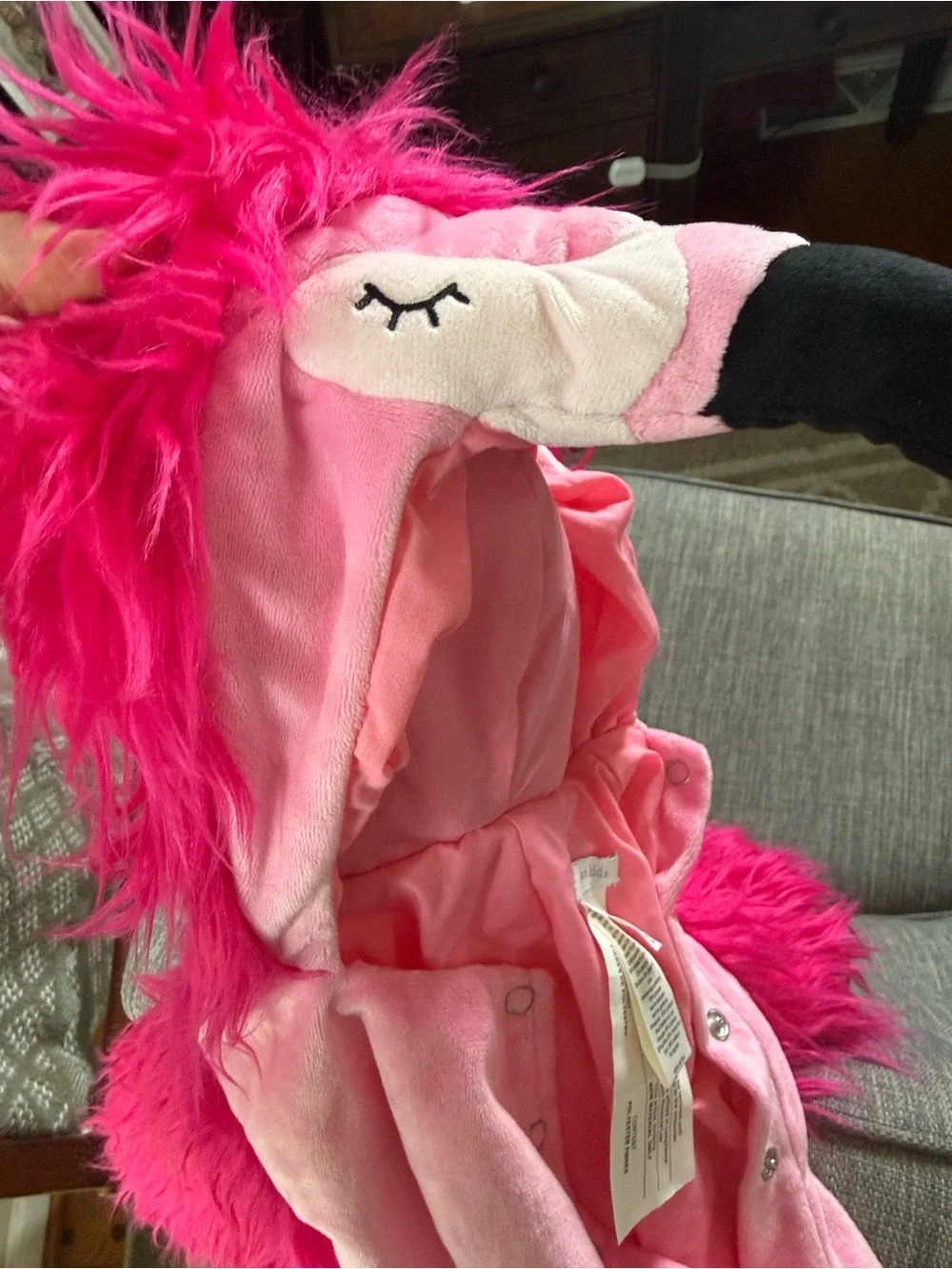 Pottery barn kids pink flamingo Halloween costume 0-6 months